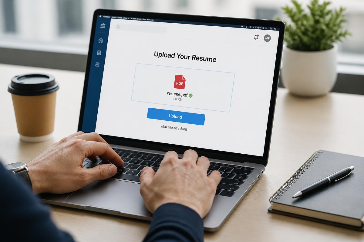 Four-step onboarding: sign in, upload resume, connect portals, automate
